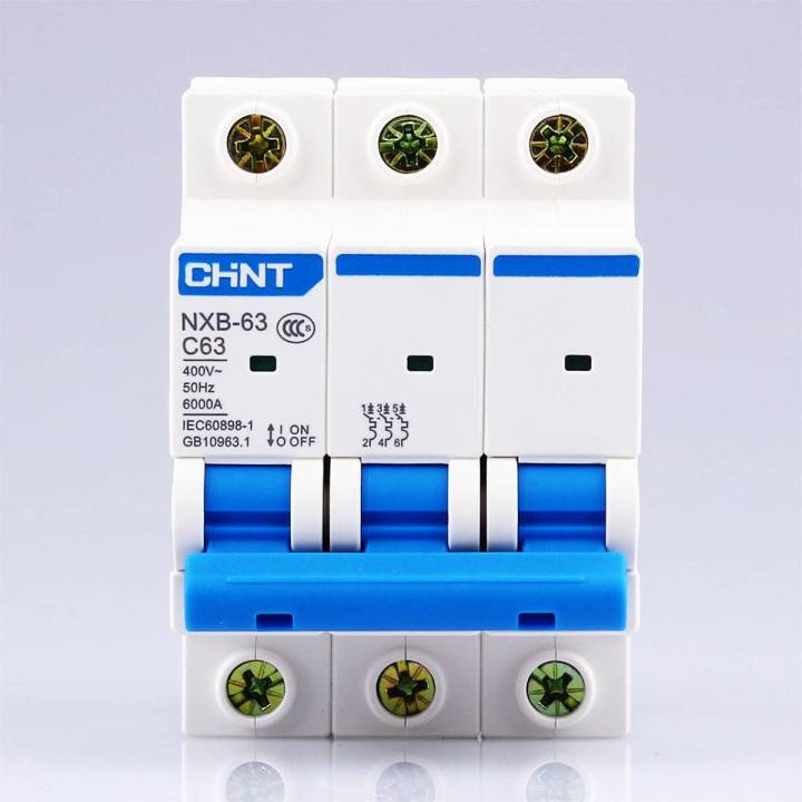 CHINT AC Breaker 3 Pole NXB-63 MCB C10 / C16 / C20 / 32C / C40 / C63