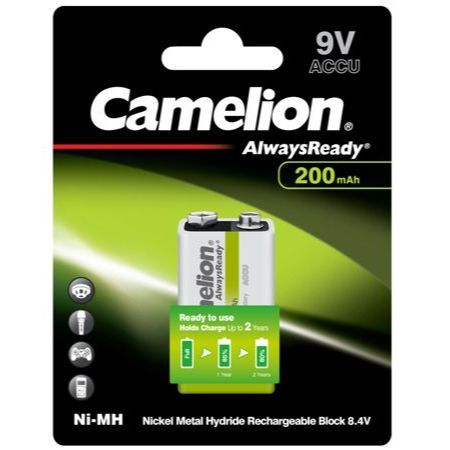 100% Original Camelion Rechargeable 200mAh 9V USB Li-Ion Lipo Lithium Polymer Rechargeable Battery For Multimeter Wireless Microphone Headset Massager Toy