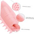 Exfoliating Silicone Body Scrubber, 2 in 1 Silicone Bath and Shampoo Brush, Wet and Dry Scalp Massager/Brush for Skin Care Washing Brush Silica Gel Scrub Baby Scalp Brush Silicone Head Massager Body Bathing Brush Head Cleaning Brush Pet. 