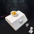 Infrared IR Sensor Standard AC 100-265V E27 Lamp Base LED Bulb Base Auto Wall Light Holder Socket PIR Motion Detector. 