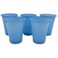 LIGHT BLUE COLOR PLATES AND CUPS - PLASTIC PLATES AND CUPS - PACK OF 10. 
