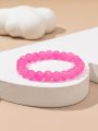 Colorful Glass Pearl Bracelet Collection - Perfect Stylish Accessories for Girls with a Korean Flair". 