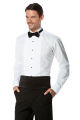 White Pleated Tuxedo Shirt with BELT and BOW. 