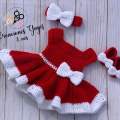 crochet hand made frock for baby girls / winter dress for baby / soft warm dress for girls / newborns suit. 