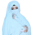 WHITE CROWN HIJAB WITH NAQAB. 
