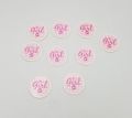 IT'S A GIRL TAGS PACK OF 10 BOX DECORATION TAGS. 