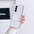 Relaxtoo For Samsung Z Fold 3 Magnetic Transparent Shell Luxury Fashion Mobile Phone Back Cover Case Anti-drop Shockproof Non-slip. 