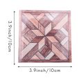 60Pcs Wood Grain Pattern Tile Sticker Self Adhesive Tiles Art Diagonal 3D Floor Sticker for Bathroom Kitchen Decor. 