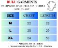 Ruku Garments Oversized Plain Drop Shoulder T-shirt Pack Of 5 Single Jersey  Cotton Stuff. 