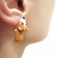 3D Animal Shape Women Earrings Bite Posture Alloy Cartoon Adorable Stud Earrings Jewelry Accessory. 