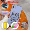 [With Tempered Glass]Casing SAMSUNG A03 5g phone case Softcase Electroplated silicone shockproof Protector Smooth  Cover new design aesthetic with holder Rabbit DDMTSL01. 