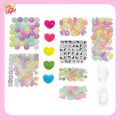 Glitter Glow Alphabet Beads Bracelet Making Kit for girl Jewelry Making Kit Crafts for Kids Jewelry Making Supplies for Arts and Crafts for Teen Girls. 