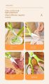 Kitchen Scissor With Cover Tailor Paper Cuttings orange handle office scissors household stainless steel multi-function scissor Use with Nut Cracker. 