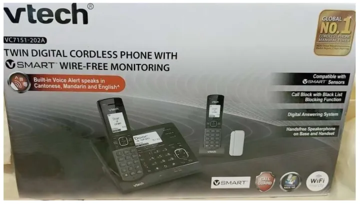 VTech%20VC7151-202A%20Twin%20(02%20sets)%20Executive%20Digital%20Phone%20Wireless%20Intercom,%20PTCL%20Wireless%20Landline%20Phone%20WITH%20VSMART%20Contact%20Sensors%20Monitoring%20%20Box%20Pack%20with%20one%20year%20Warranty%20-%20Image%204