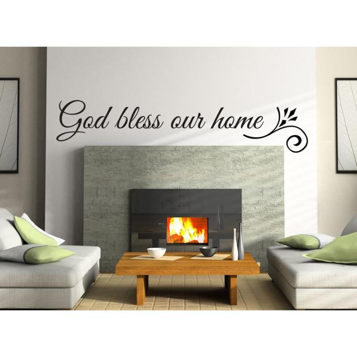 Vinyl Wall Art Decal | "God bless our home" | Housewarming Decor ~ Home Decor - by sticker maker