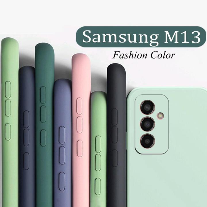 New Square Silicon Phone Case For Samsung M13 On Cover Samsung Galaxy M13 Case Galaxy M 13 Original Camera Protective Back Case