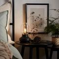 IKEA Tarnaby Glass Table Lamp, Electric, Side Lamp, Anthracite Cosy, Mood Light. 