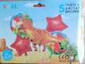 Dinosaur Foil balloons set - 5 foil balloons set for Dinosaur birthday and Dino Party. 