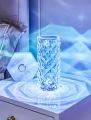 CRYSTAL LAMP TOUCH CONTROL BEAUTIFUL COLOR CHANGING RECHARGEABLE TABLE LAMP FOR BEDROOM , LIVING ROOM AND KIDS ROOM. 