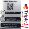 Triple H Samsung S9 Plus Case Luxury Leather Flip Cover Mate Black S9+ Wallet Card Cover Designed In London Original UU. 