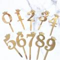 Cupcake Topper Crown Style Princess Crown Cake Topper Birthday Party Number Decor. 