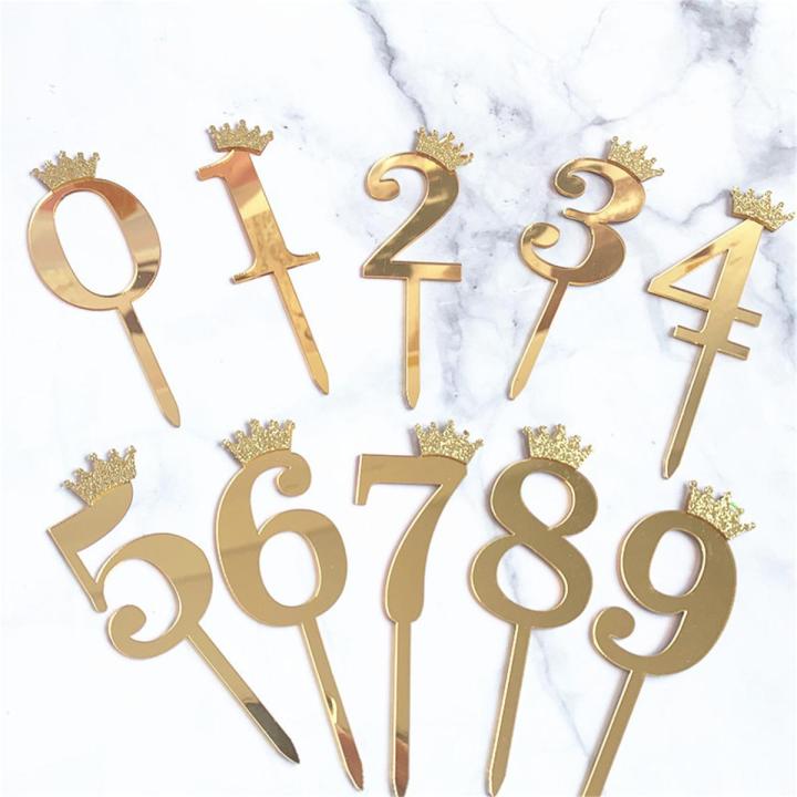 Cupcake Topper Crown Style Princess Crown Cake Topper Birthday Party Number Decor