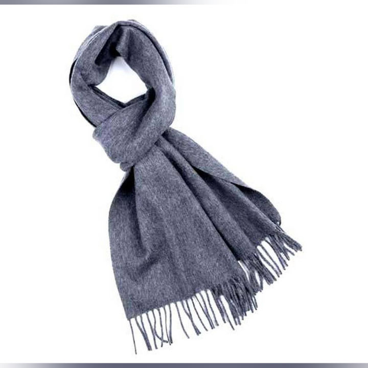 Hi Charlie Pure Wool Muffler - Dark Grey 