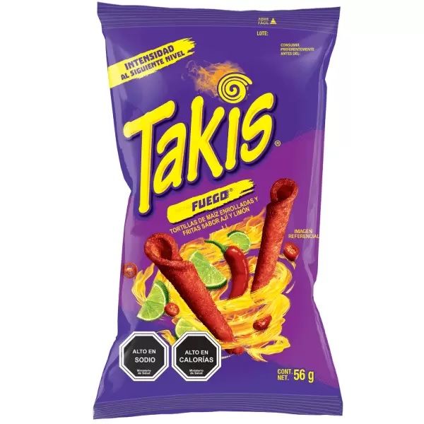 Takis | Takis Chips | Takis Fuego Chips | Snacks (Imported) Snacks 56 g | Pack of 01