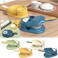 Momos Maker Machine, Dumpling Puri Press Momos Mould for Gujiya Ghughra Momos Making, 2 in 1 Dumpling Maker Mould Machine. 