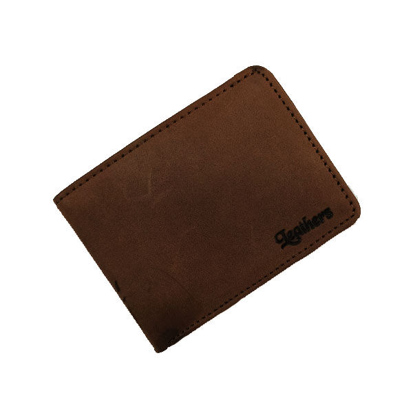 Small Size Camel Color Leather Wallet