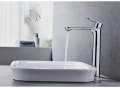 Basin mixer basin vanity Faucets High quality brass chrome Basin Mixer Tall Faucet Hot Cold water tap. 