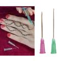 mehndi injection pen 2 with 5 extra needle, create amazing henna designs by henna applicator pen. 