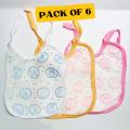 Baby Bibs Pack of 6 Towel Bib For Newborn Baby Wipes Highly Absorbent. 