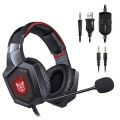 ONIKUMA K8 RGB Gaming Headphone With 360 Surround Sound PS4 PC Xbox One - Black. 