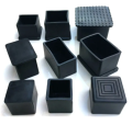 Black Square Black Rectangle12-Pcs PVC Rubber for Chair Legs Chair Legs Caps Table Legs Caps Furniture Pads Pipe End Cap Table Legs Caps Anti-slip Floor. 