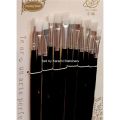 Artist brush 12pcs Drawing Paint Painting Brush Set Wooden Flat- sizes 1 to 12#. 