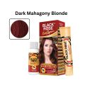BLACK ROSE PERMANENT HAIR COLOR (6.3 DARK MAHAGONY BLONDE ) DEEP NOURISHING EFFECTS WITH COLOR TECHNOLOGY ONE APPLICATION LASTS UPTO 4 WEEKS. 