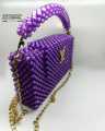 Handmade Pearl Beaded Moti Handbag for Ladies, Medium Size, Waterproof, Zipper Closure, Crossbody Strap, Casual and Formal Wear. 