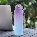 3 pcs set of Water Bottle Motivational Drinking Bottle Sports Water Bottle With Time Marker Portable Reusable Plastic Cups Outdoor Travel Gym. 