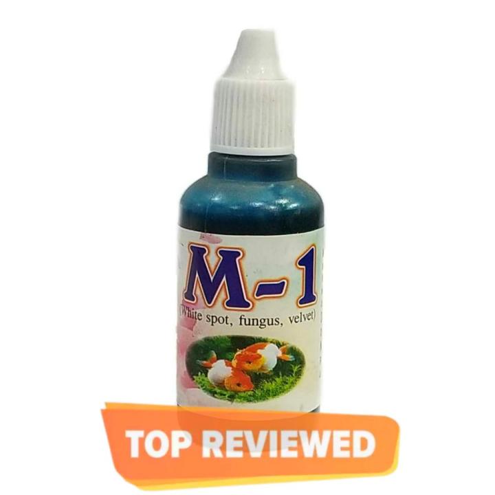 M-1 Fish Aquarium Treatment Solution For White-Spot, Fungus & Velvet