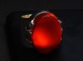 Mens Yemeni Deep Brown Aqeeq Ring Sterling Silver 925 Brown Onyx Ring Brown Carnelian Ring Hakik Ring Shifat al Abad Aqiq Ring Agate Ring Chandi Ring Yemeni Akik Ring Original Gemstone Ring For Men. 