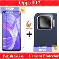 Oppo F17 Tempered Glass Screen Protector Polish Glass + Back Camera 9H Gorilla Flexible Protector For Oppo F17. 