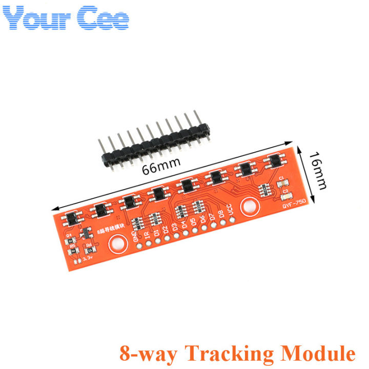 8 Way Tracking Module Infrared Detection Sensor DIY 8 Channel Infrared ...