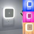 Sensor LED Night Light For Room With Smart Auto ON / Off Led Lamp Kids Bulb Bedroom Cabinet Bathroom Hallway Stairways Or Any Dark Soft Brightness Mini Square Control Energy Saving Sleeping Kid's Corridor Bedrooms Stairs Dusk To Dawn Backlight. 