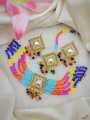 TRADITIONAL PAKISTANI CHOKER NECKLACE , EARRINGS & BINDIA | TEEKA JEWELLERY SET. 