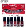 6 Pcs Peel Off Nail Polish Set with Luxury Gift Box – Water-Based, Non-Toxic, Easy Removal. 