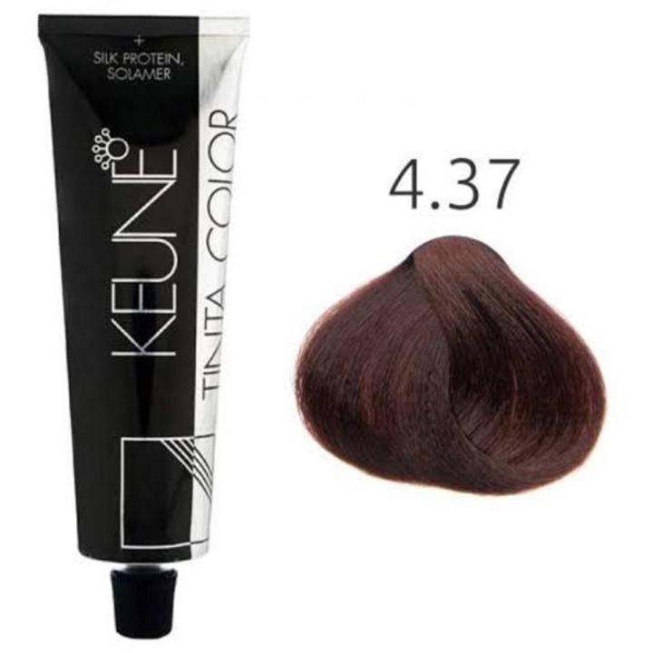 Tinta Hair Color 4.37-Medium Expresso Brown Tube 60ml + 20 Vol 60ml