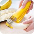 Banana Slicer - Popular Banana Slicer Chopper Fruit Cutter Cucumber Salad Vegetable Peeler Cooking Home Creative - Stainless Thin Cutter Slicer Banana Machine Chopper Tools. 