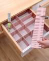 Adjustable Drawer Organizer Board - Storage Boxes Organizer - Home Decor - Box Divider Adjustable Stretchable Interlocking Plastic Drawer Divider Assorted Colors. 