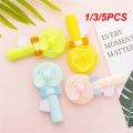 1/3/5PCS Summer Children Hand Press Portable Fan Cartoon Lollipop Shaped Easy Press Student Small Fan Household Mini Fan. 